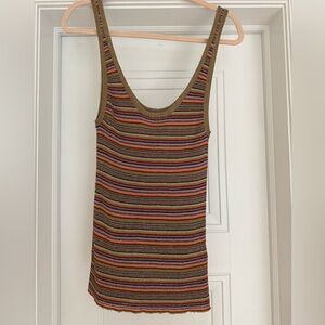 ba&sh Colorful Striped Glitter Knit Top